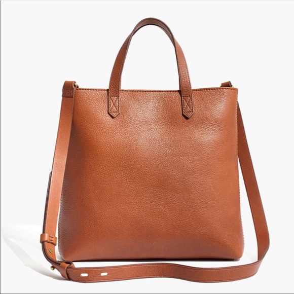 Madewell Handbags - Madewell Zip Top Crossbody Bag English Saddle Tote